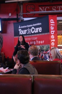 Speaking at a Tour de Cure Kick Off Event