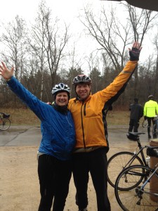 Mari & Ramsey After Riding in the Freezing Cold Rain! We are soaked!