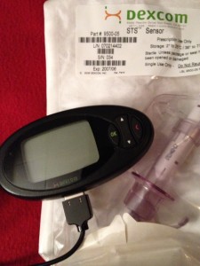 My first Dexcom continuous glucose monitor (cgm) I got it in 2006. Notice the date on the sensor!