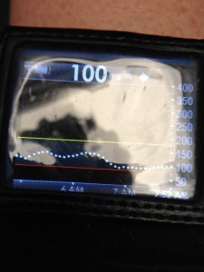 A 100 blood sugar at 8 AM made me very happy!